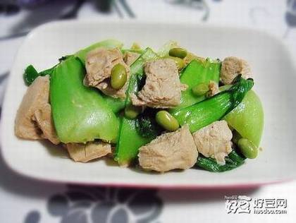 青菜炒冻豆腐