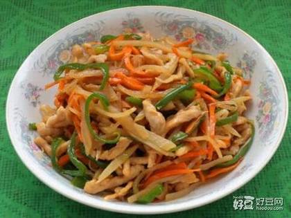 鸡丝炒彩丝