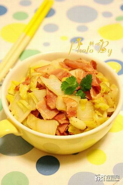 大白菜炒培根