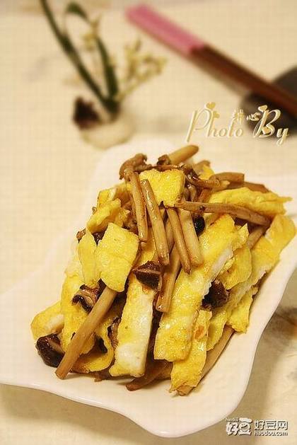 茶树菇炒鸭蛋
