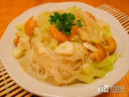 节瓜虾米炆粉丝