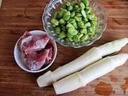茭白蚕豆炒肉片