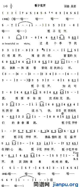 《栀子花开》(何炅演唱)