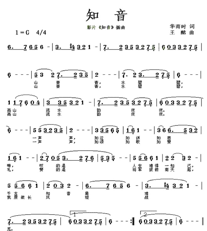 《知音》(李谷一演唱)