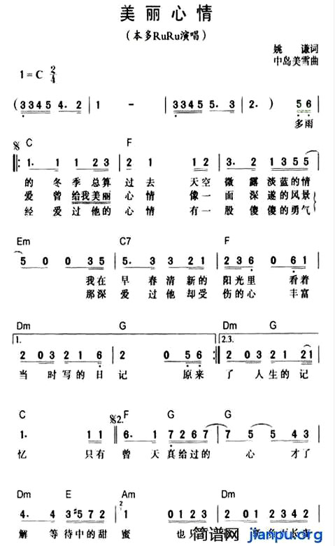 《美丽心情》(本多Ruru演唱)