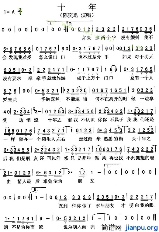 《十年》(陈奕迅演唱)