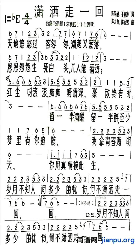 《潇洒走一回》(叶倩文演唱)