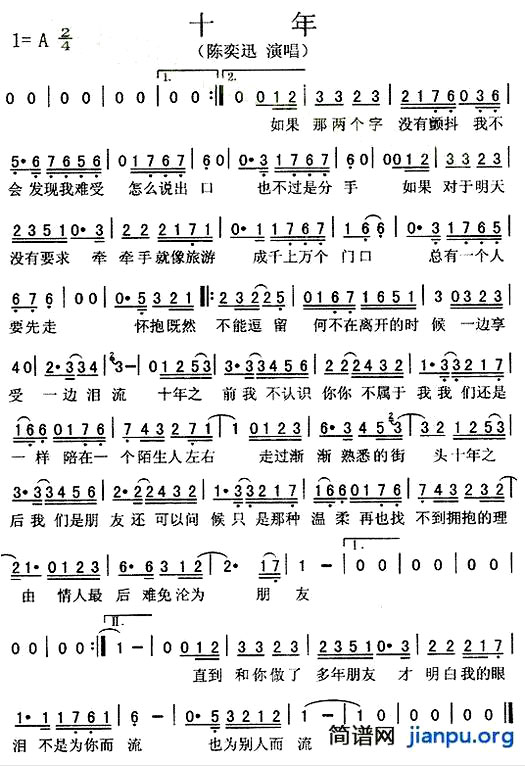 《十年》(陈奕迅演唱)