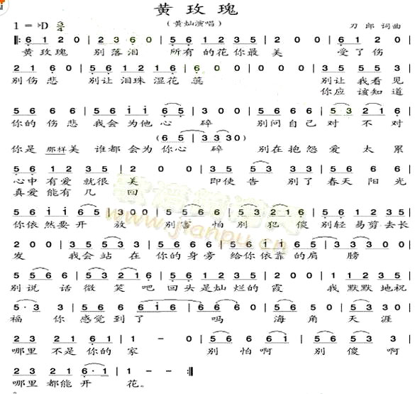 《黄玫瑰》(孙露演唱)