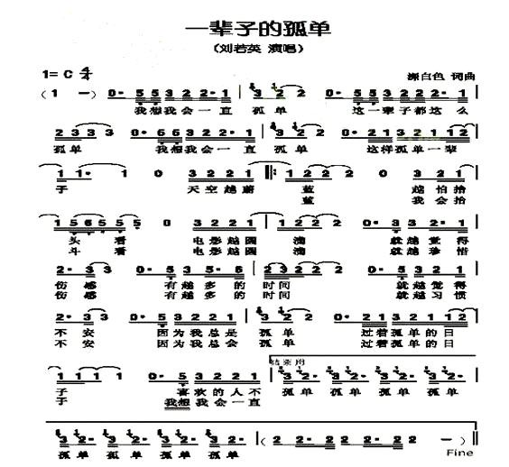 《一辈子的孤单》(刘若英演唱)