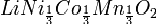 LiNi_frac{1}{3}Co_frac{1}{3}Mn_frac{1}{3}O_2