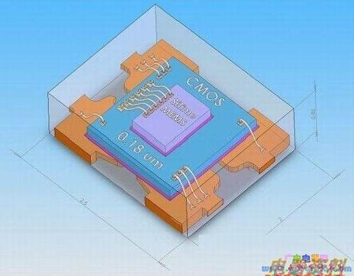 图1 全硅MEMS振荡器展示图