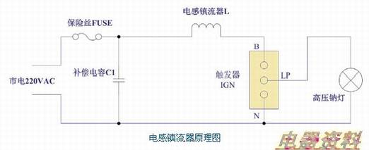 电感镇流器原理图